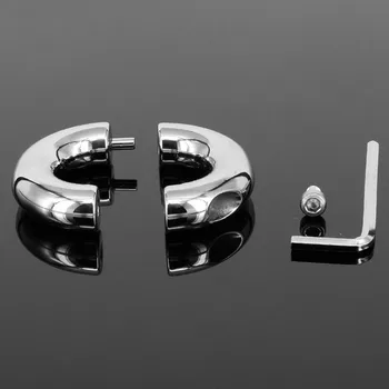 Metal Male Cockring Clamp Chastity Cage Adult Sex Toys Screw Penis Ring Bondage Scrotum Dick Stretcher Cock Ring Delay  For Men 4