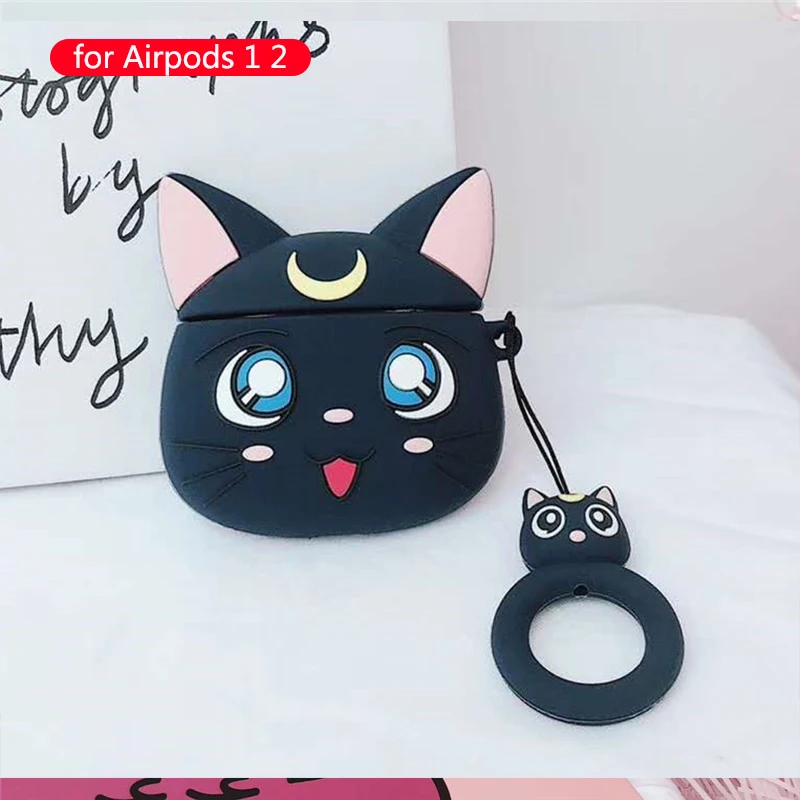 Wireless Bluetooth Earphone Cartoon Cute case For Apple Airpods 2 Headset soft Silicone Protective Cover For Airpods accessories - Цвет: 57