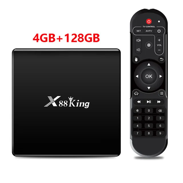 X88 King Black X88 King Android 9,0 ТВ приставка Amlogic S922X DDR4 4 Гб 128 ГБ телеприставка 2,4G 5G двойной Wifi Bluetooth 5,0 1000M LAN 4K медиаплеер - Цвет: X88 King Black