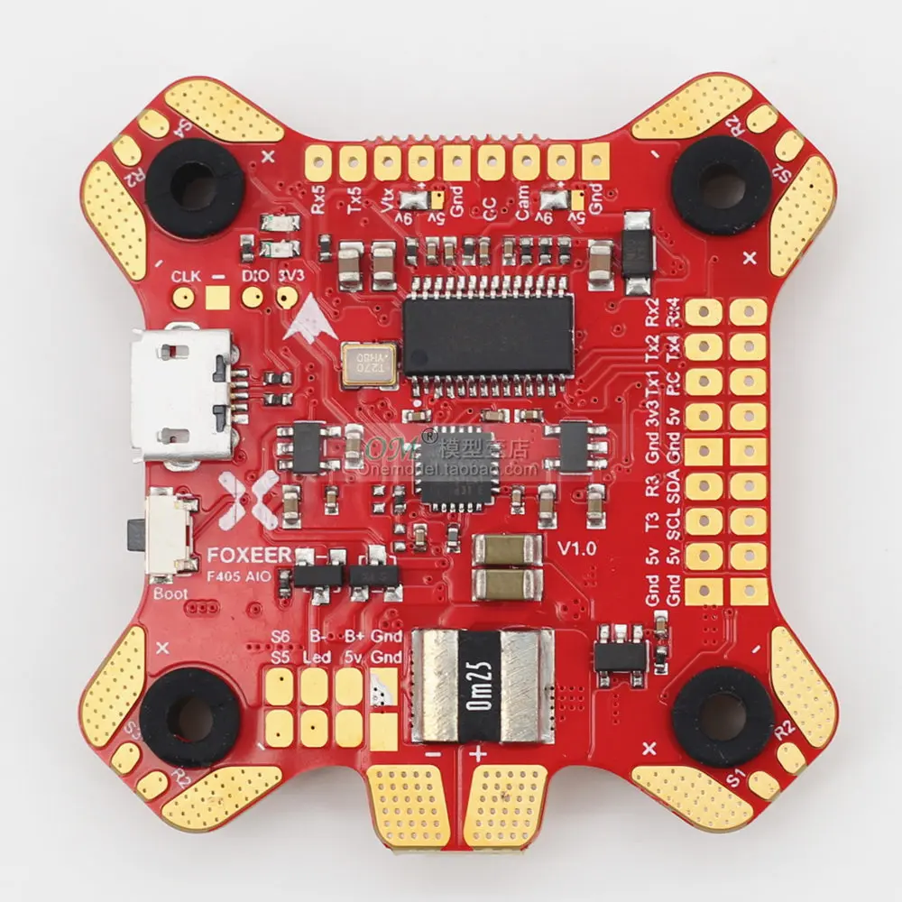 Onemodel/оригинальная плата контроллера полета Foxeer F405 F4 AIO для дрона FPV r 3-6S с квадрокоптером Betaflight OSD/5C 2A BEC