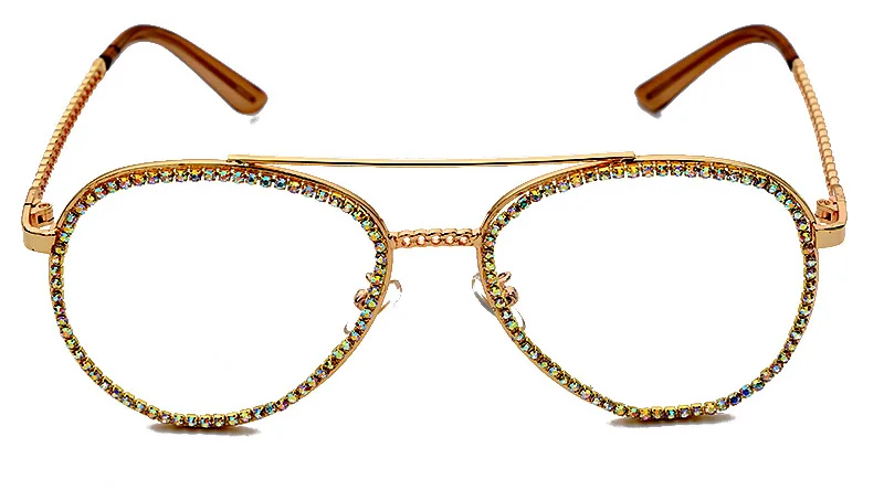 Солнцезащитные очки для женщин, фирменный дизайн, большие размеры, пилот, солнцезащитные очки для мужчин, роскошные солнцезащитные очки с бриллиантами, прозрачные линзы, Oculos Feminino, очки