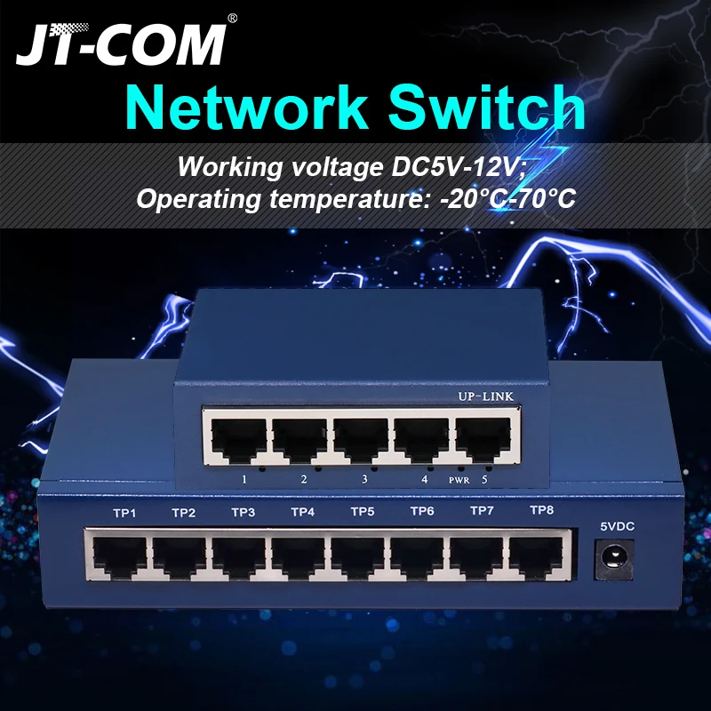 5 Ports 1000M Gigabit Ethernet Switch 8 Ports 100 1000Mpbs Network Switches Hub LAN Full duplex 2