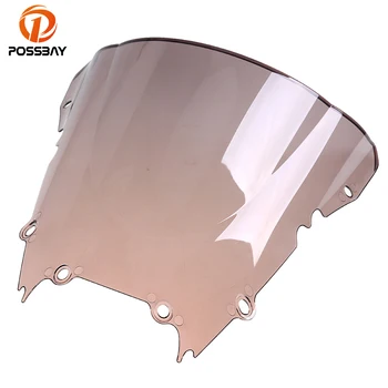 

POSSBAY Motorcycle Windshield Windscreen Wind Deflectors Cafe Racer for Yamaha YZF R6 1998-2002 Bike Scooter Windscreen