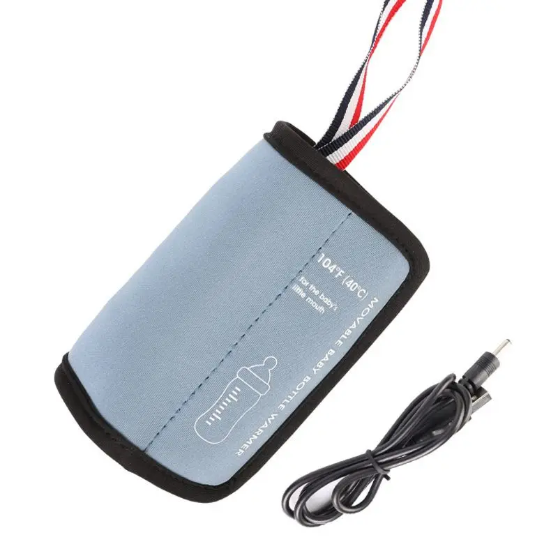 Blue 1 шт. USB Электрический нагреватель для бутылок портативный подогреватель чашки молока путешествия нагреватель младенческой сумка для детской бутылочки чехол для хранения термостат изоляции - Цвет: Blue