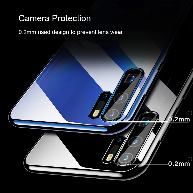 Чехлы с покрытием из ТПУ для huawei P30 Pro Lite P20 P Smart Z Plus Nova 3 3i 5 5i Honor 10 10i 20 мягкий силиконовый прозрачный чехол