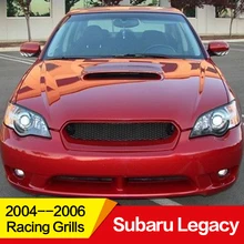 Использование для Subaru Legacy Racing Grills 2004 05 06 год углеродное волокно Refitt Передняя Центральная гоночная решетка крышка аксессуары