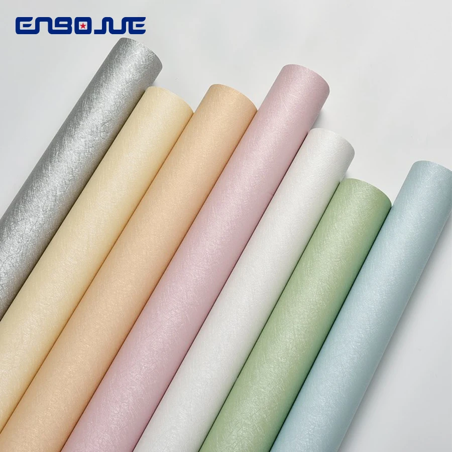 

Self-adhesive Wallpaper Rooms Decoration Living Room Dormitory Waterproof PVC Solid Color Home Dedroom Silk Texture Wall Sticker