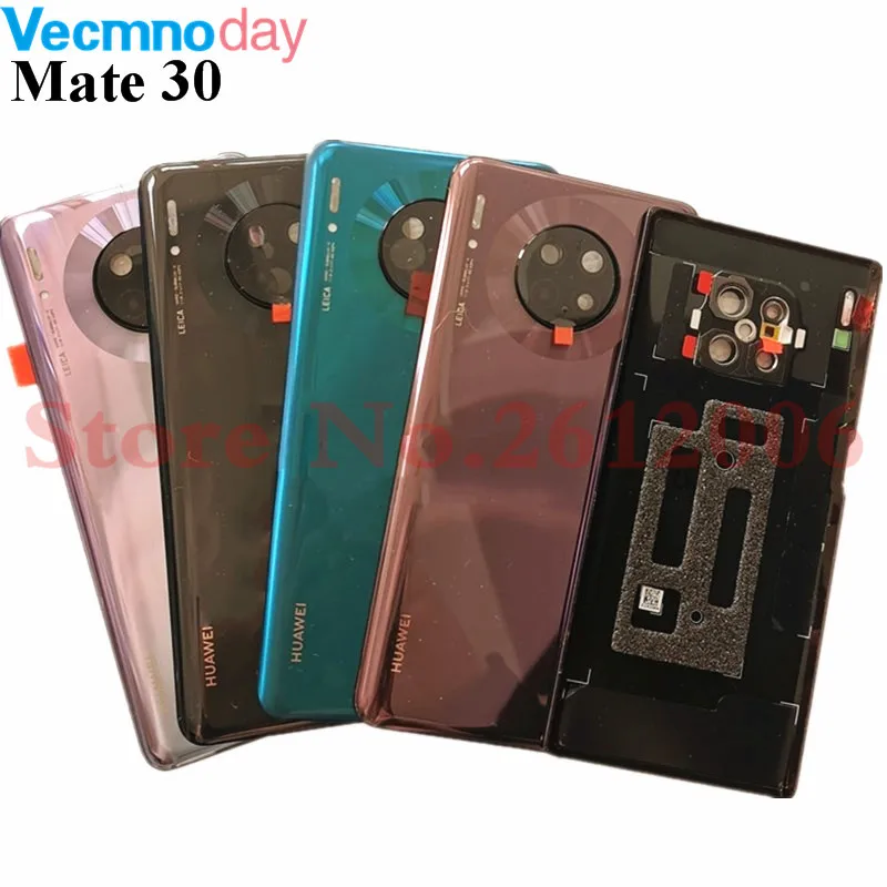 

Original For Huawei Mate30 Mate 30 Pro Glass Battery Cover Back Rear Cover Housing Shell Door Case With Camera Glass Lens