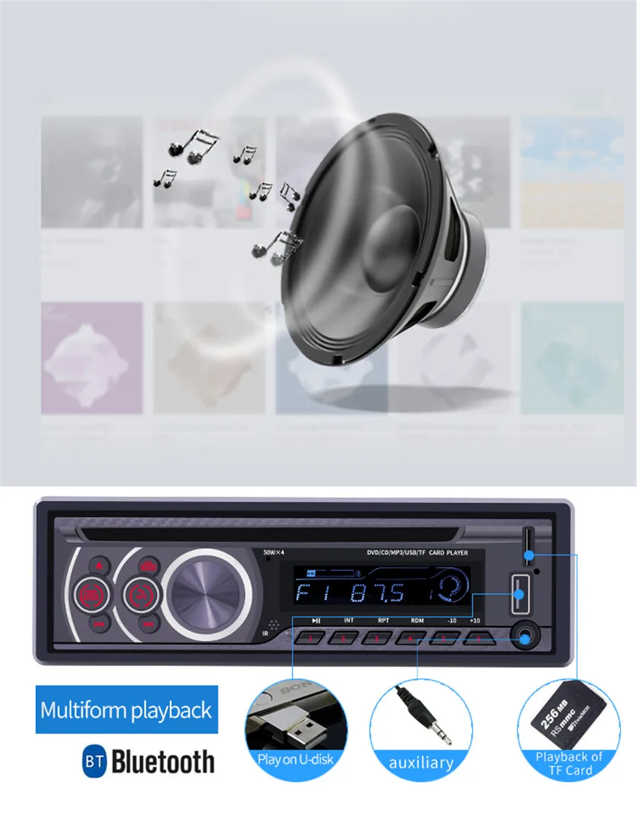 1 DIN крутой автомобильный dvd-плеер орнамент автомобиль MP3 стерео громкой связи автомобиль-Стайлинг с беспроводным пультом дистанционного управления