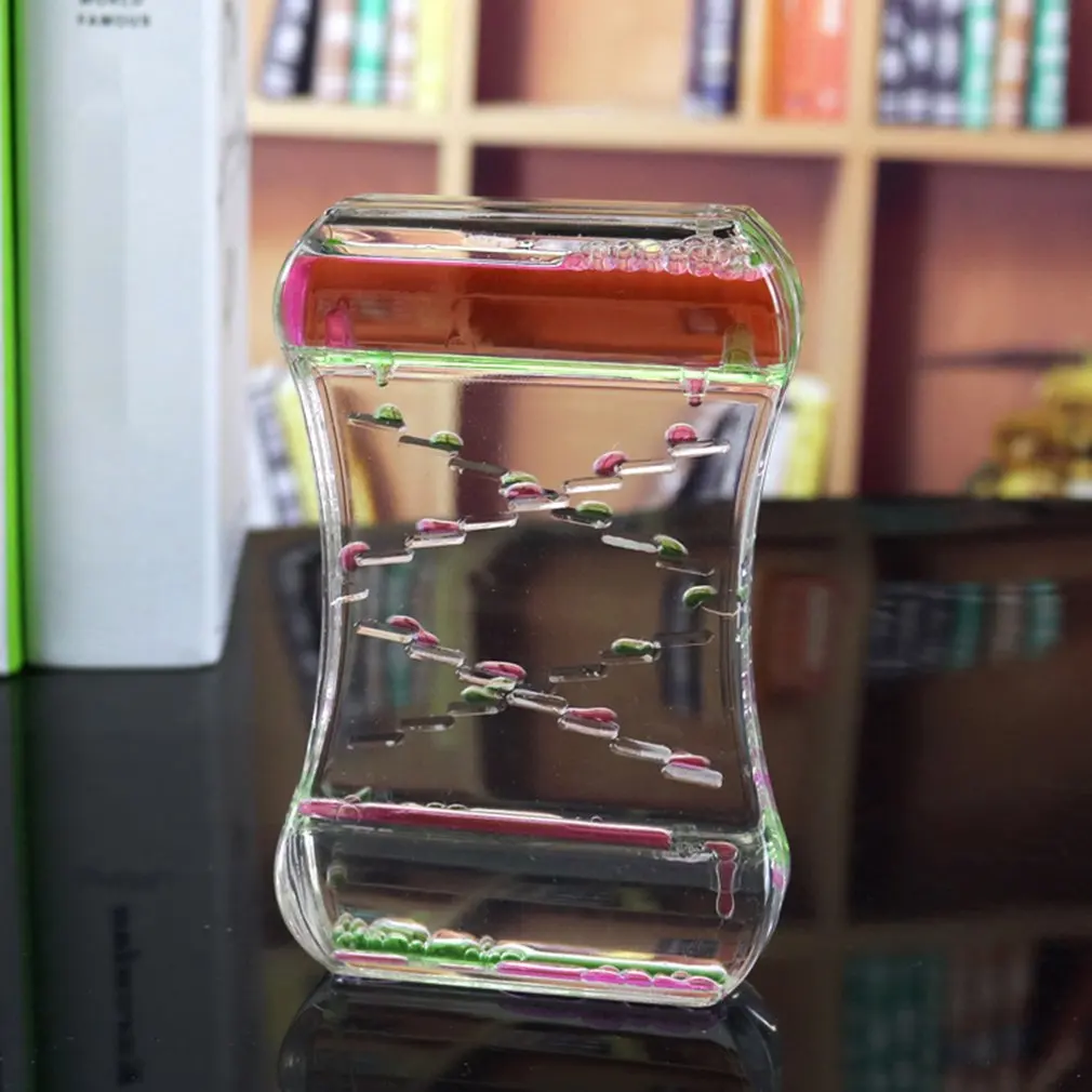 Жидкое движение Bubbler таймер сенсорная игрушка для расслабления жидкое движение таймер песочные часы плавающий цвет зигзаг движение Bubbler