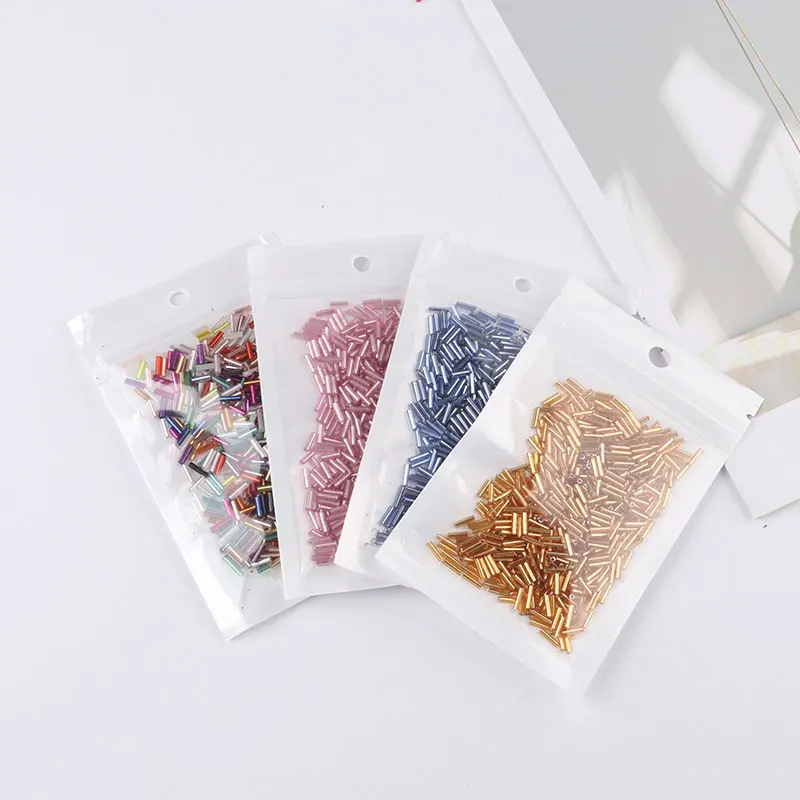 400 шт./пакет Seedbead трубка 2*6 мм Серебряное ядро Чешский Стекло бусины Стеклярус с