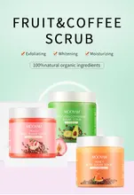 Esfoliante esfoliante esfoliante esfoliante esfoliação de frutas 2 pçs nutritivo hidratante limpeza 200g suavizar a queratina cuidados com o corpo 8 estilos