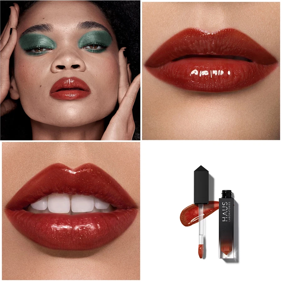 Lady gaga makeup haus laboratories набор универсальных многогранных блестящая жидкая тени для век& LE RIOT блеск для губ& панк жидкий EYELIENER - Цвет: LIP GLOSS Attitude