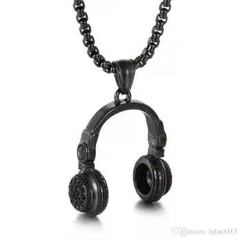 

Boyfriend Gift Stainless Steel Hip Hop Wireless Earphone Headphone Pendant Necklace for Men in 4 Colors