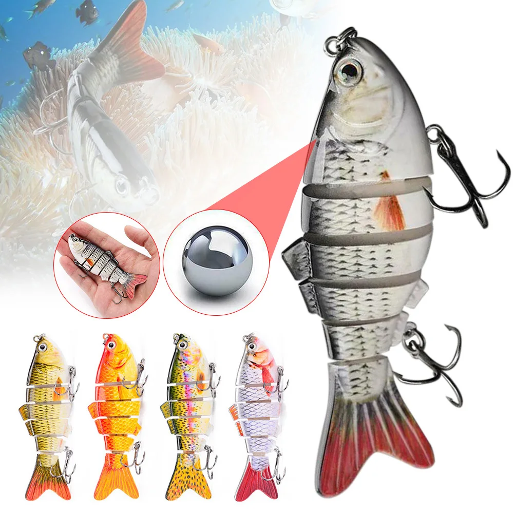 5Pcs 10cm 150g hot model fishing lures hard bait Bass Fishing Hard Lure 6-segment Jointed with Tackle Box | Спорт и развлечения