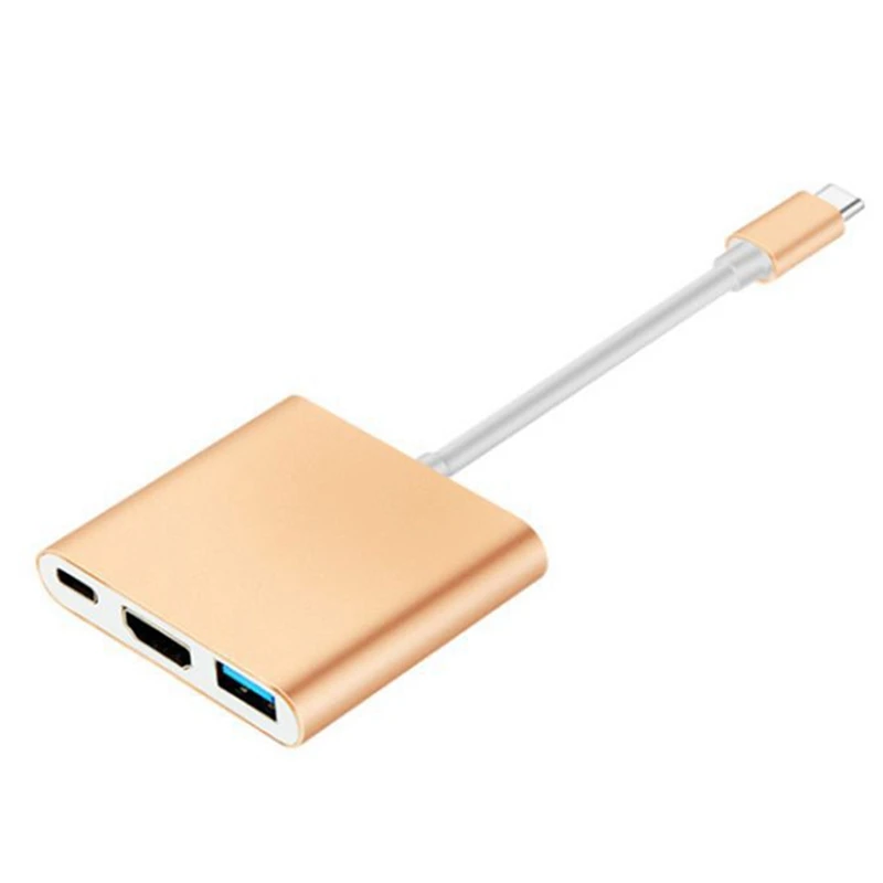 USB-C To HDMI 3 in 1 Cable Converter for Samsung Huawei Apple Usb 3.1 Type C Switch To HDMI 4K Adapter Cable 1080P