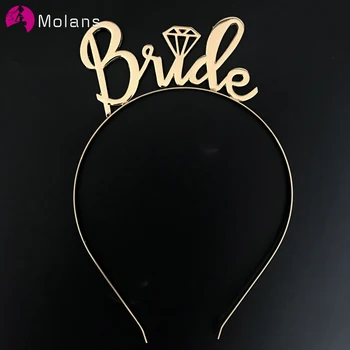 

MOLANS Solid Hair Accessories Hair Bands Hoop New Arrival Metal Word Bride Headband Fashion Cute Wedding Headdress Headwear