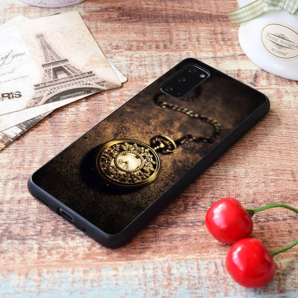 Мягкий чехол из ТПУ с декоративными карманными часами для Samsung Galaxy | Мобильные