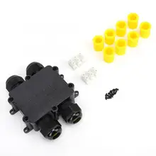 Пластик Водонепроницаемый распределительная коробка M686 наружный кабель 4-полосная H Тип коробка для распределиления электричества IP68 Водонепроницаемый распределительная коробка