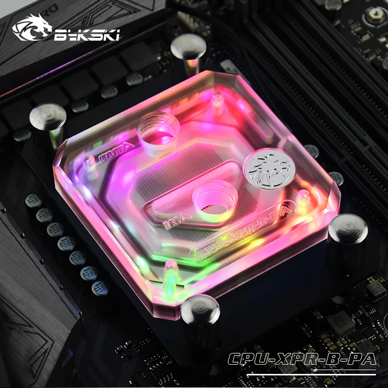 Bykski cpu-XPR-B-PA-V2-AM Матовый акриловый блок водяного охлаждения процессора для AM3/AM4 Ryzen3/5/7/ThreadRipper RGB(12v 4pin) RBW(5v 3pin