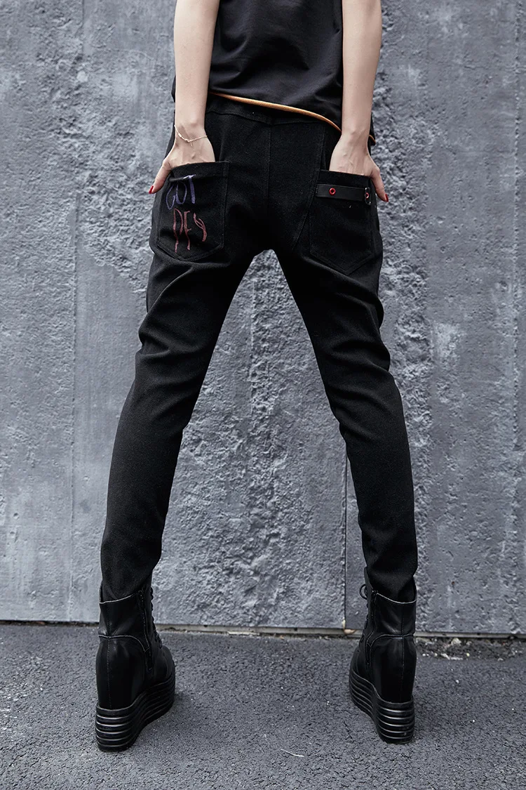 MAX Lulu модные карманы на молнии дизайнерские Обувь для девочек Дамские шаровары Для женщин черные джинсы зимние теплые женские Мех животных Мотобрюки джинсовой Pantalon Femme