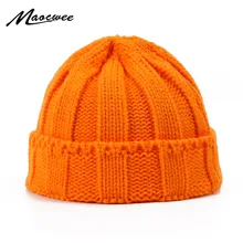 Зимняя женская шапка бини и Мужская Уличная вязаная теплая шапка Skullies Beanies хип-хоп Лыжная одноцветная шапка бархатная ветронепроницаемая шапка