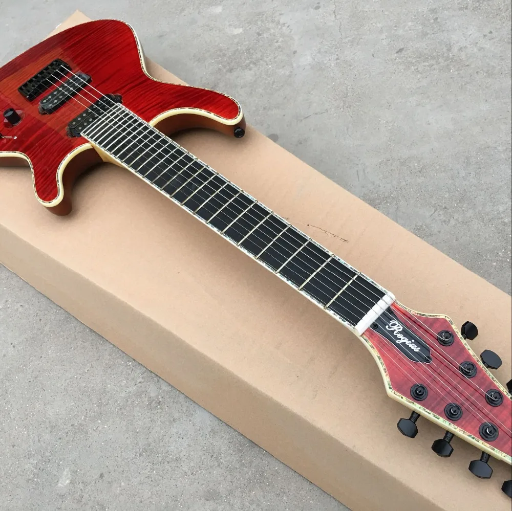 high quality,Red Tiger Flame electric gitaar,Ebony fingerboard,customization guitarra699 (3)