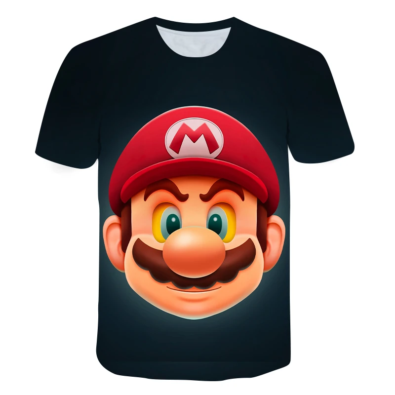 Camisetas de manga corta para niños y niñas, playeras con estampado de  dibujos animados en 3D de Mario, playeras de moda con dibujos animados para  bebés, 2021|Camisetas| - AliExpress