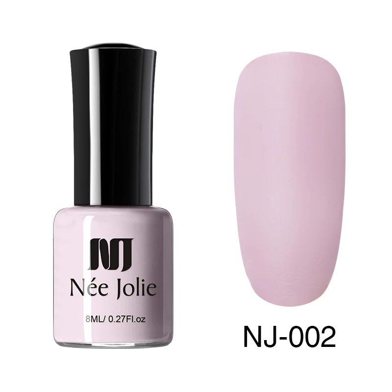 8ml Matte NJ-002 Ни Джоли 8 мл 3,5 серый розовый цвет лак для ногтей 70 Цвета полу-прозрачная; Нейл-арт лак телесного цвета продолжительный блеск для ногтей дизайн - Цвет: 8ml Matte NJ-002