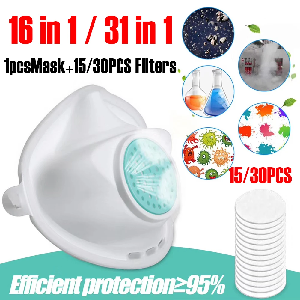 

Face Protective Mask Anti Dust Mask PM2.5 Breathing Filter Valve Face Mouth Masks Reusable Mouth Cover Anti Fog Air Purifier