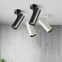 7 Вт/12 Вт/20 Вт/30 Вт поверхностное крепление СВЕТОДИОДНЫЙ потолочный светильник AC110V 220V 360 ° вращающийся COB светильник для внутреннего выставочного искусства