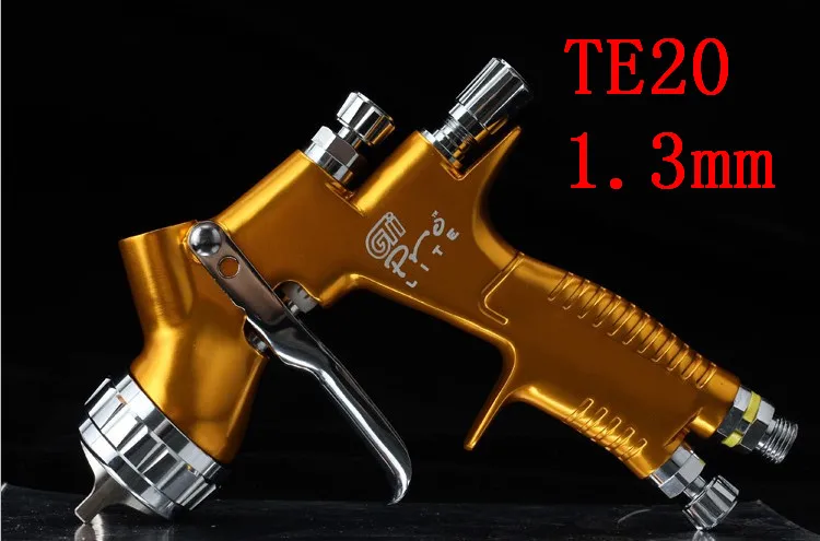 Высококачественный Профессиональный пистолет-распылитель Gti pro lite с золотым рисунком TE20 T110 1,3 мм 1,8 мм краскопульт пистолет-распылитель на водной основе - Цвет: Laser TE20 1.3mm