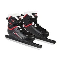 PU Professional Thermal Fleece Warm Thicken Ice Skates Shoes Ice Hockey Figure Blade Speed Skating Beginner For Adult Teenagers