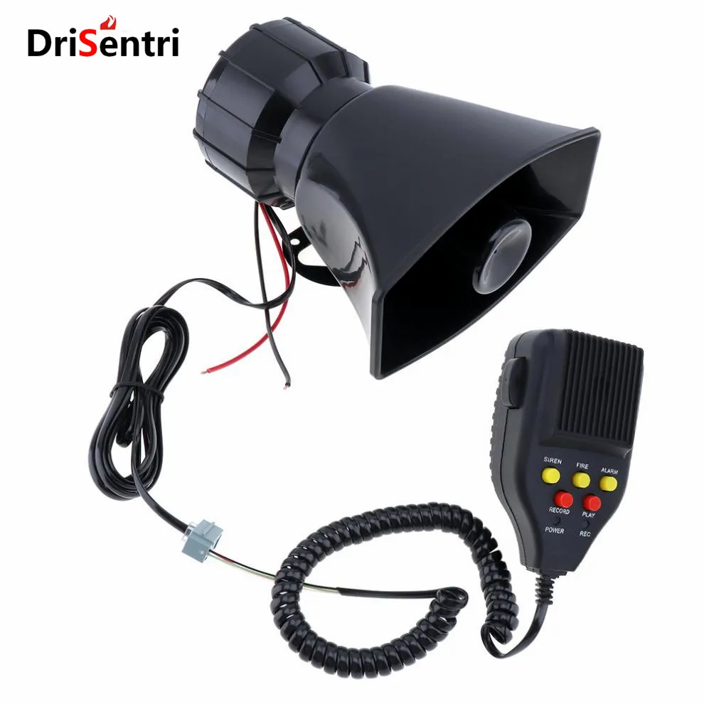 

100W 12V 7 Sounds Car Electronic Warning Siren Motorcycle Alarm Firemen Ambulance Loudspeaker support MIC and Record New