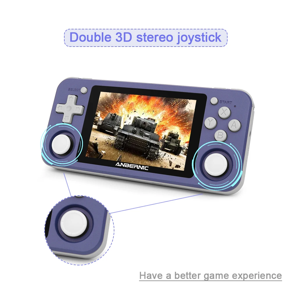 RG351P Retro Game Console 3.5inch IPS Screen Portable Game Player RK3326 Open Source System Video Game Handheld PS1 Games rg351