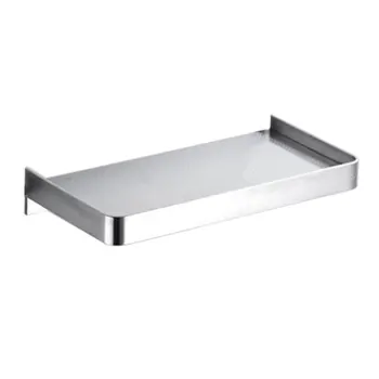 

Kitchen Phone Shampoo Bathroom Shelf Large Capacity Wall Mounted Stainless Steel Adhesive Bath Rack Black Brush Storage Etagere