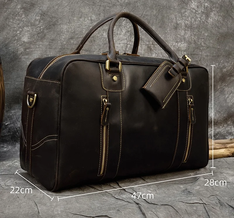 Small Vintage Leather Travel Bag - Thomy