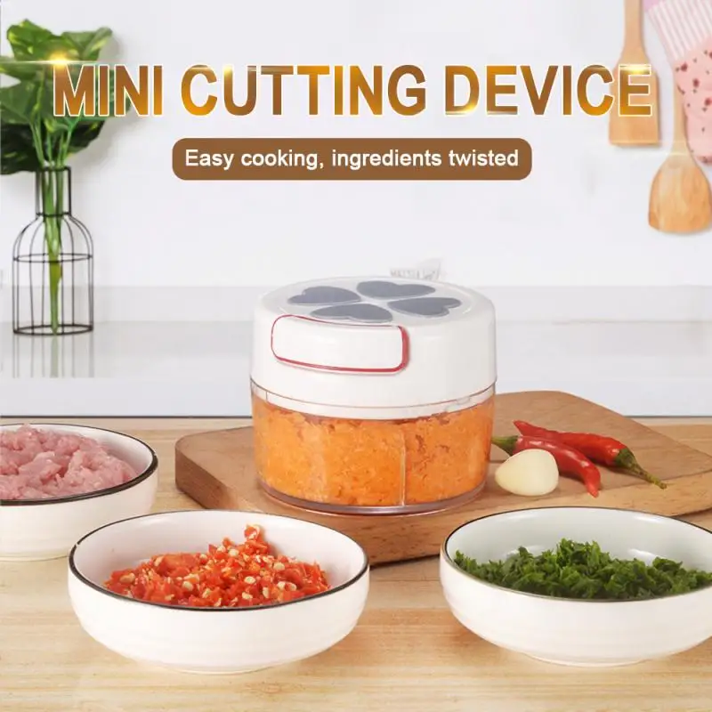 170ML Mini Powerful Meat Grinder Hand-power Food Chopper Mincer Mixer Masher To Chop Meat Fruit Vegetable Nuts Shredder Hot