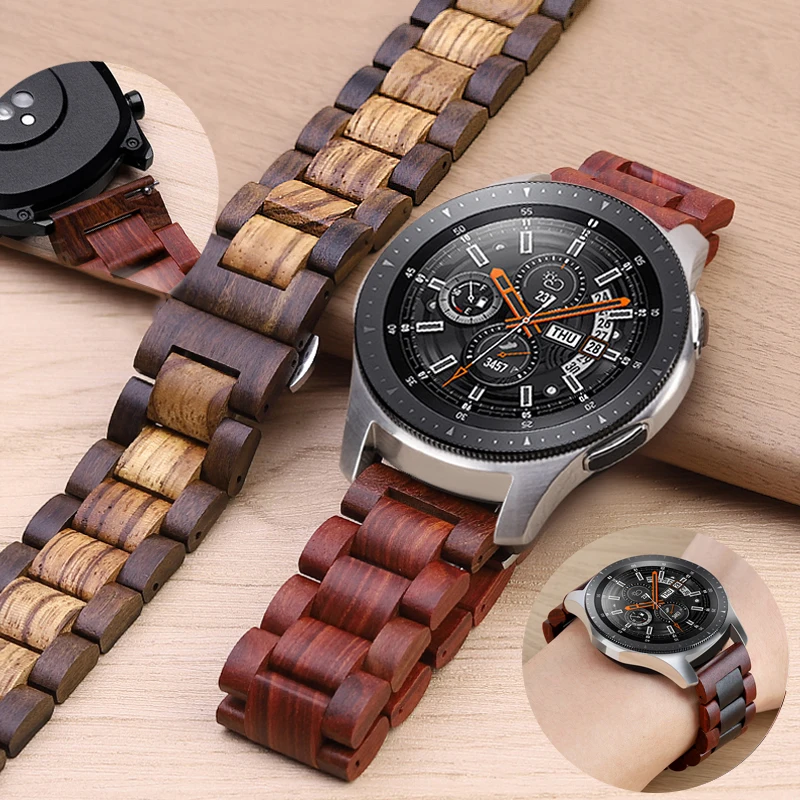 Cinturino in legno per samsung Watch 3 41mm 45mm bracciale per samsung  Galaxy Watch 42mm 46mm accessori per cinturino in legno di sandalo -  AliExpress Watches