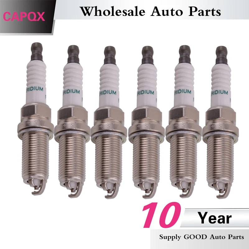 6 шт. Иридиевые свечи зажигания CAPQX для LEXUS CROWN HYBRID MAJESTA IS250 IS300 IS350 LS460 LS460L GS30/35/43 G460 RC350