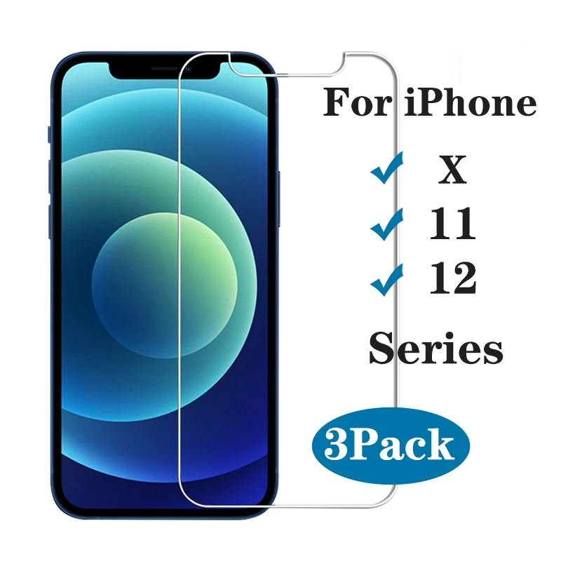 Защитная пленка для IPhone 11 Pro Xr X XS 12 Mini MAX 3 упаковки Защитное стекло экрана Apple Max i
