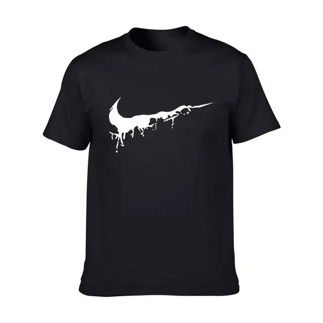 Высокая мода футболка мужская дизайн печатных футболки с коротким рукавом мужские футболки хлопок Мужская одежда harajuku Ms. t рубашка - Цвет: Черный