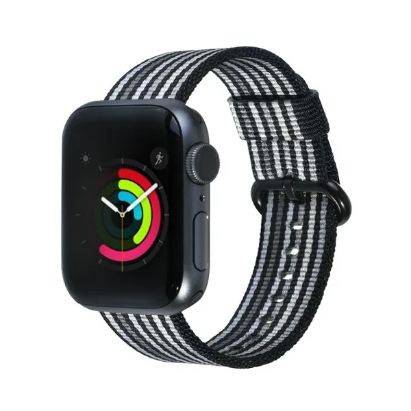 Тканый нейлоновый сменный ремешок для Apple Watch series 4/5 40 мм 44 мм тканевый браслет для Iwatch series 3 2 1 38 мм 42 мм - Цвет ремешка: Color 36