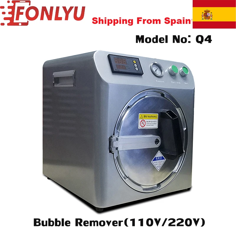  New Q4 Professional LCD Screen Bubble Remover OCA Glass Debubbler Autoclave Machine for iPhone Sams