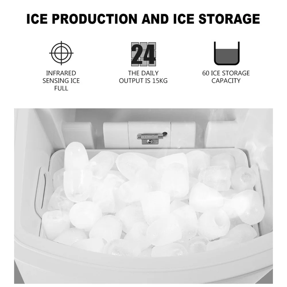 Hzb-20e Ice Machine Household Ice Maker Commercial Automatic Ice