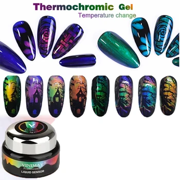 

2/3g Thermochromic Liquid Permanent Varnish Lacquer Nail Gel Crystal Mood Color changing UV LED Soak Off Pedicure Gel Polish