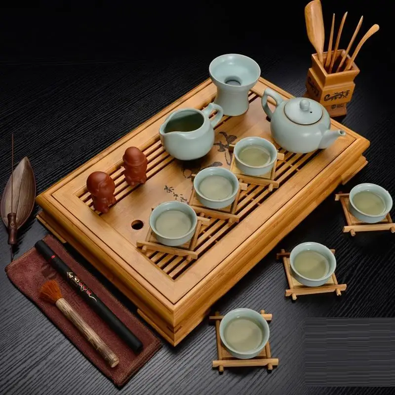 Juego De Puer аксессуары Keukenhulpjes Te Chino настольная чайная посуда Sunum Tepsi Бамбук Gongfu Китайский кунг-фу держатель чайный поднос