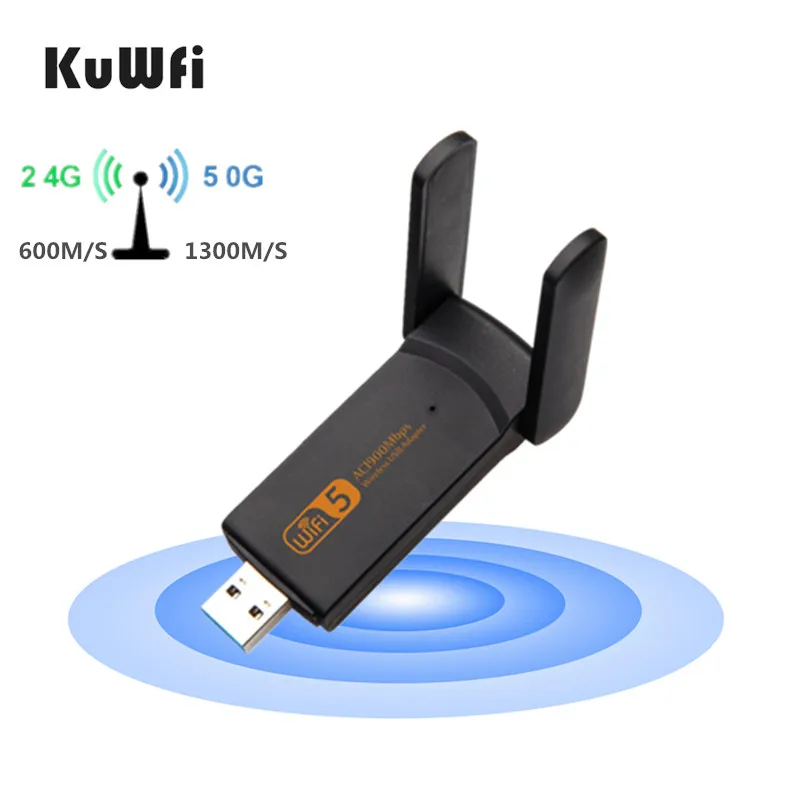 1900 Мбит/с/1200 Мбит/с USB WiFi адаптер 5 ГГц USB3.0 Wi Fi двухдиапазонный Wifi антенна