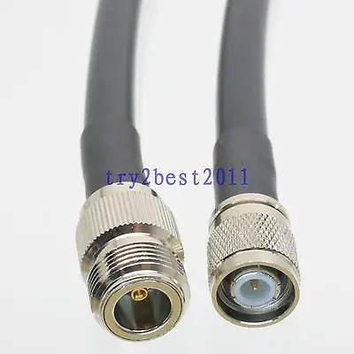 

DHL/EMS 10 Sets RG8/KSR400 N jack pin to TNC plug pin Straight RF Jumper pigtail Cable 3FT -C1