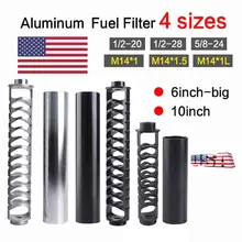 Новый 1/2-20 1/2-28 5/8-24 6inch-small 6inch-big 10 дюймов одножильный алюминиевый топливный фильтр растворителя сеть-ловушка для Напа 4003, 24003 Новый 1/2-20 1/2-28 5/8-24 6inch-small 6inch-big 10 дюймов одножильный алюминиевый топливный фильтр растворителя сеть-ловушка для Напа 4003, 24003